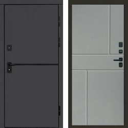 Входная дверь Termo-Door Тренд Графит - Горизонт Grey софт