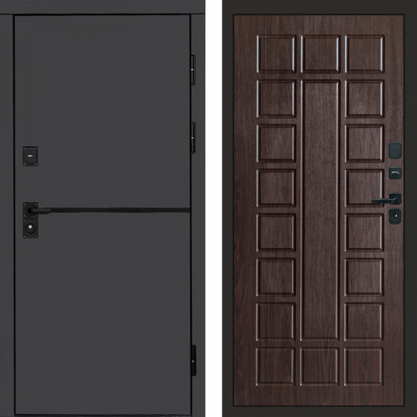 Входная дверь Termo-Door Тренд Графит - Престиж венге