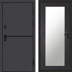 Входная дверь Termo-Door Тренд Графит - Зеркало Триумф венге
