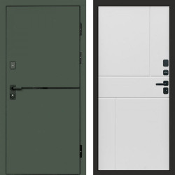 Входная дверь Termo-Door Тренд Грин - Горизонт белый