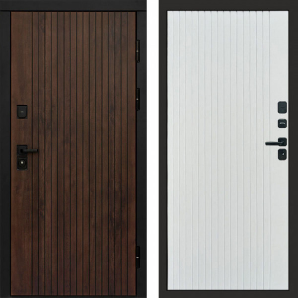 Входная дверь Termo-Door Твист Ультра - Flat Белый софт