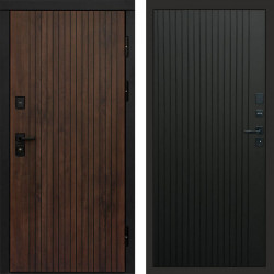 Входная дверь Termo-Door Твист Ультра - Flat Черный кварц