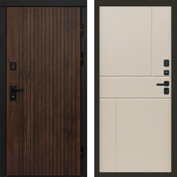 Входная дверь Termo-Door Твист Ультра - Горизонт Слоновая кость