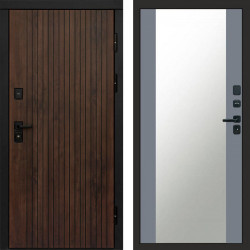 Входная дверь Termo-Door Твист Ультра - Зеркало Grey Софт