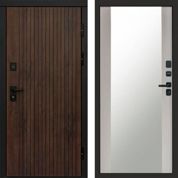 Входная дверь Termo-Door Твист Ультра - Зеркало лиственница