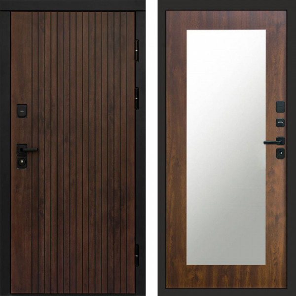 Входная дверь Termo-Door Твист Ультра - Зеркало Триумф дуб