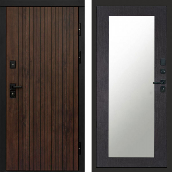 Входная дверь Termo-Door Твист Ультра - Зеркало Триумф венге