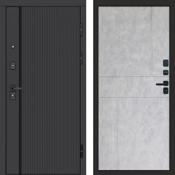 Входная дверь Termo-Door Урбан Black - Горизонт бетон светлый
