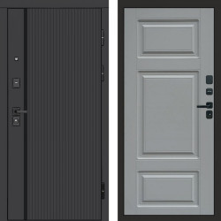 Входная дверь Termo-Door Урбан Black - Лион Grey софт