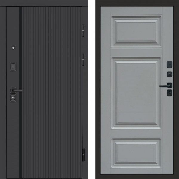 Входная дверь Termo-Door Урбан Black - Лион Grey софт