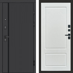 Входная дверь Termo-Door Урбан Black - Марсель Белый софт