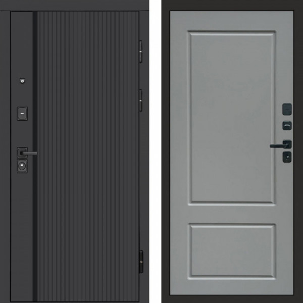 Входная дверь Termo-Door Урбан Black - Марсель Grey софт