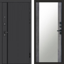 Входная дверь Termo-Door Урбан Black - Зеркало бетон темный