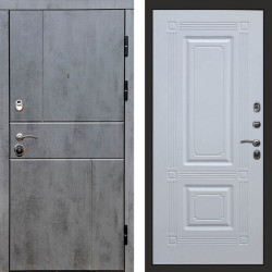 Входная дверь Termo-Door Вертикаль Бетон Темный - Мадрид Белый софт