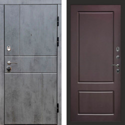 Входная дверь Termo-Door Вертикаль Бетон Темный - Марсель Шоколад
