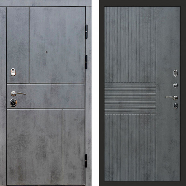 Входная дверь Termo-Door Вертикаль Бетон Темный - Мастино Бетон темный