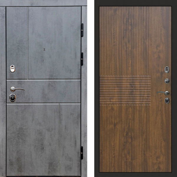 Входная дверь Termo-Door Вертикаль Бетон Темный - Мастино Дуб