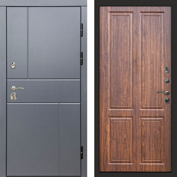Входная дверь Termo-Door Вертикаль Grey - Без серии Орех стандарт