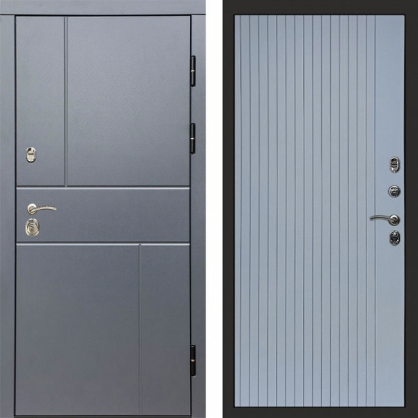 Входная дверь Termo-Door Вертикаль Grey - Flat Grey софт