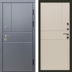 Входная дверь Termo-Door Вертикаль Grey - Горизонт Слоновая кость