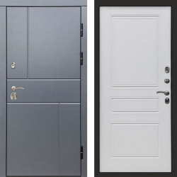 Входная дверь Termo-Door Вертикаль Grey - Классика белый матовый