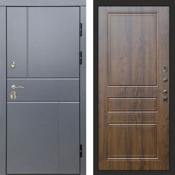 Входная дверь Termo-Door Вертикаль Grey - Классика дуб