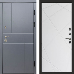 Входная дверь Termo-Door Вертикаль Grey - Лучи белый