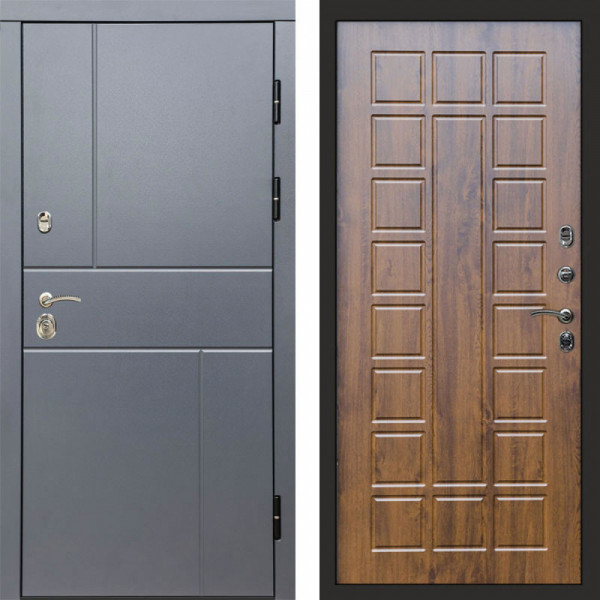 Входная дверь Termo-Door Вертикаль Grey - Престиж дуб