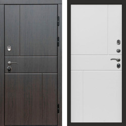 Входная дверь Termo-Door Вертикаль Венге - Горизонт белый