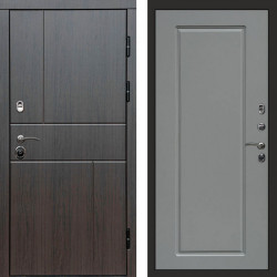 Входная дверь Termo-Door Вертикаль Венге - Гранд Grey софт