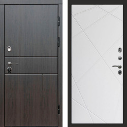 Входная дверь Termo-Door Вертикаль Венге - Лучи белый