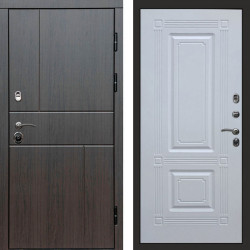 Входная дверь Termo-Door Вертикаль Венге - Мадрид Белый софт