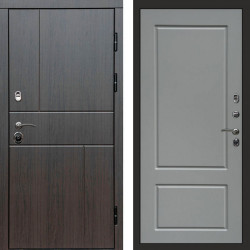 Входная дверь Termo-Door Вертикаль Венге - Марсель Grey софт