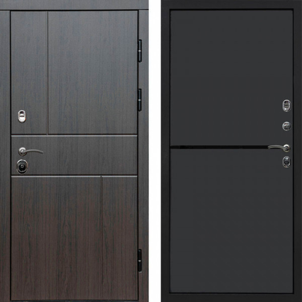 Входная дверь Termo-Door Вертикаль Венге - Нео Графит