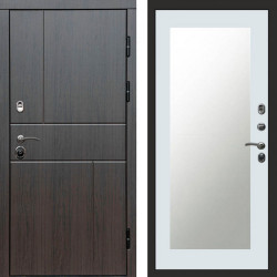 Входная дверь Termo-Door Вертикаль Венге - Зеркало Триумф Белый софт