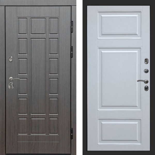 Входная дверь Termo-Door Виргиния Венге - Лион Белый софт