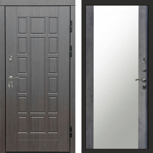 Входная дверь Termo-Door Виргиния Венге - Зеркало бетон темный