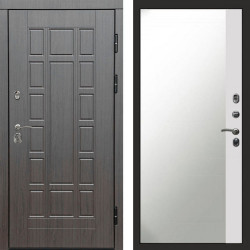 Входная дверь Termo-Door Виргиния Венге - Зеркало Фацет Белый софт