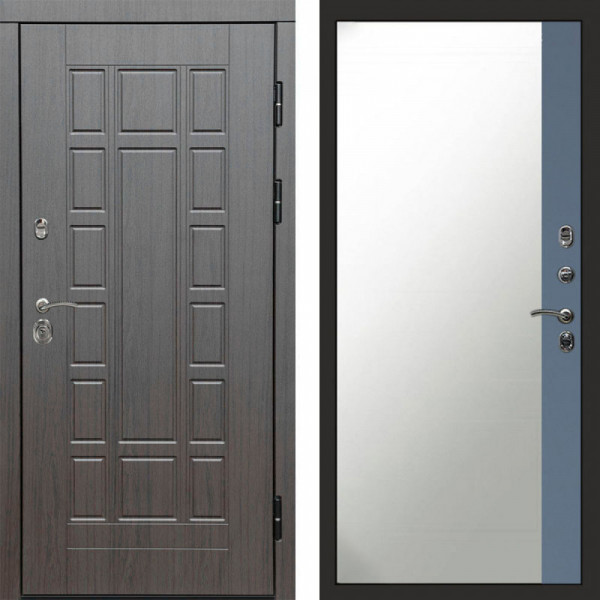 Входная дверь Termo-Door Виргиния Венге - Зеркало Фацет Grey софт