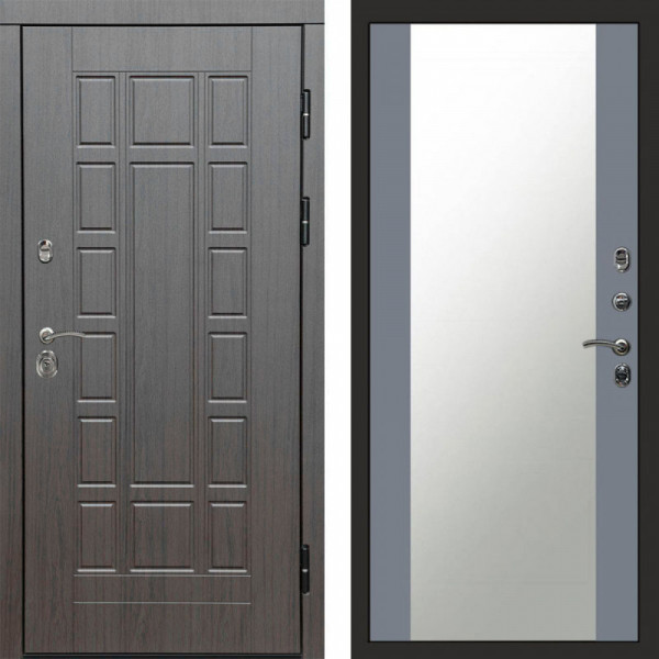 Входная дверь Termo-Door Виргиния Венге - Зеркало Grey Софт