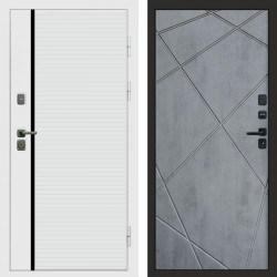 Входная дверь Termo-Door White Line - Лучи бетон темный