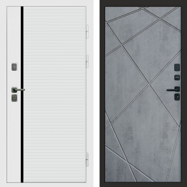 Входная дверь Termo-Door White Line - Лучи бетон темный