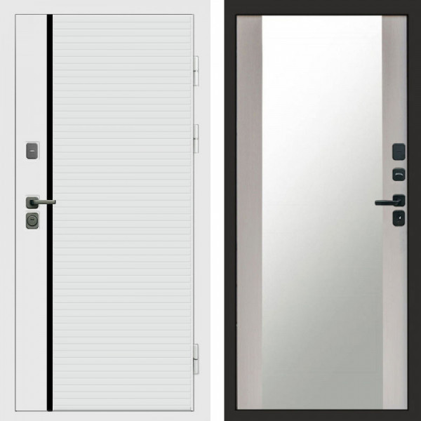 Входная дверь Termo-Door White Line - Зеркало лиственница