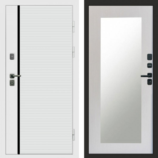 Входная дверь Termo-Door White Line - Зеркало Триумф лиственница
