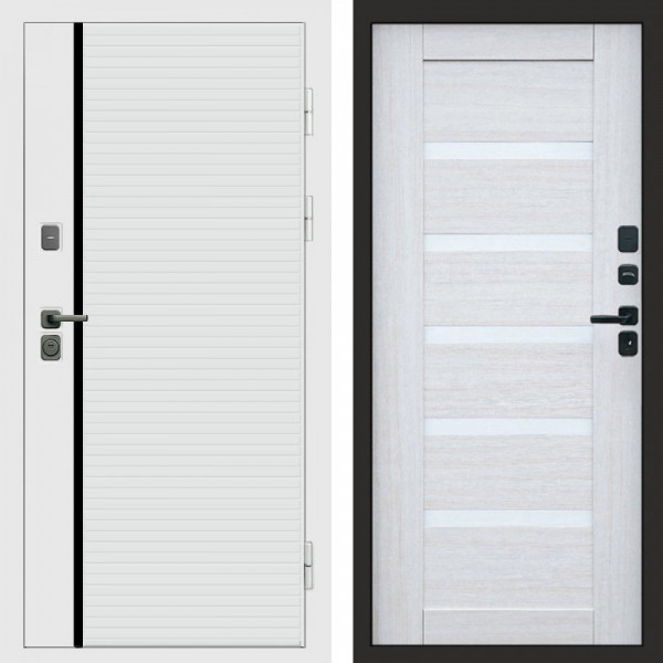 Входная дверь Termo-Door White Line - Зеркало Триумф Царга лиственница 4500 / 5500