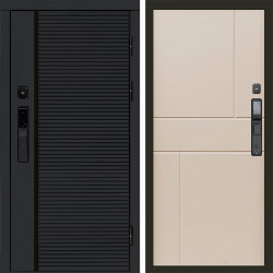 Входная дверь Termo-Door Смарт Black Line - Горизонт Слоновая кость