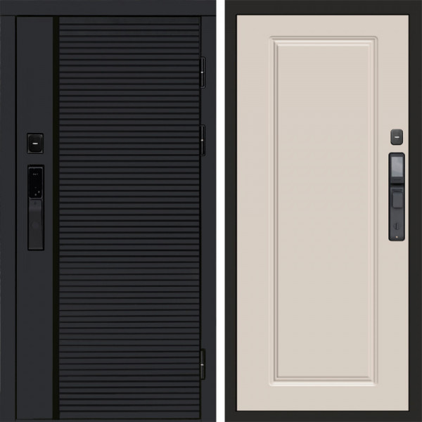 Входная дверь Termo-Door Смарт Black Line - Гранд Слоновая кость