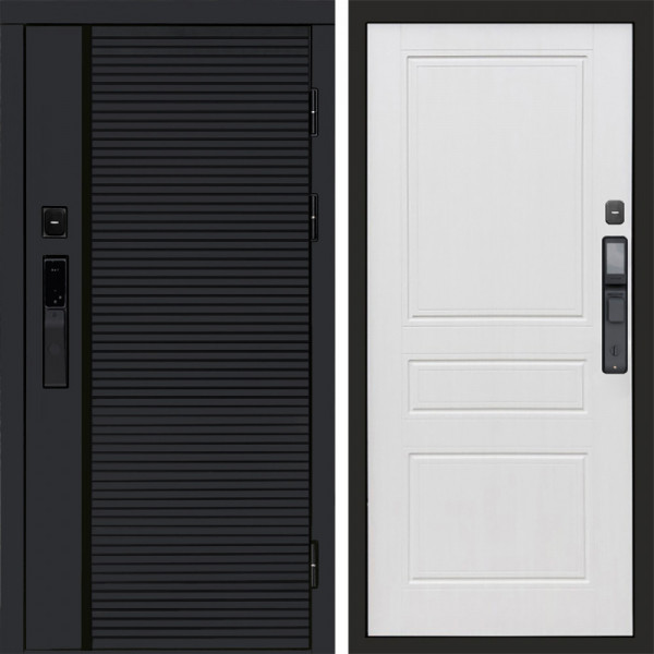Входная дверь Termo-Door Смарт Black Line - Классика белое дерево