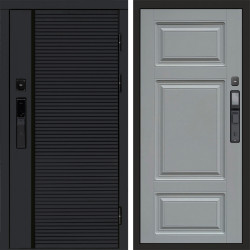 Входная дверь Termo-Door Смарт Black Line - Лион Grey софт