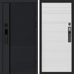 Входная дверь Termo-Door Смарт Black Line - Лучи White line